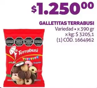 Makro GALLETITAS TERRABUSI Variedad x 390gr oferta