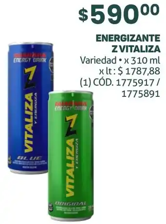 Makro ENERGIZANTE Z VITALIZA Variedad x 310ml oferta
