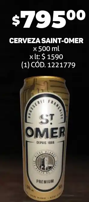 Makro CERVEZA SAINT-OMER x 500ml oferta