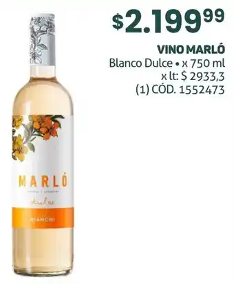 Makro VINO MARLÓ Blanco Dulce x 750ml oferta