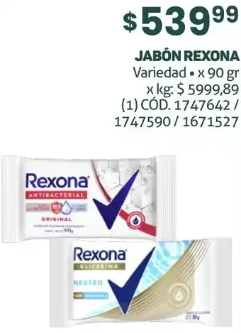 Makro JABÓN REXONA Variedad x 90gr oferta