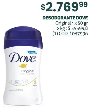 Makro DESODORANTE DOVE Original x 50gr oferta