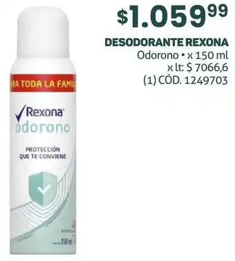 Makro DESODORANTE REXONA Odorono x 150ml oferta