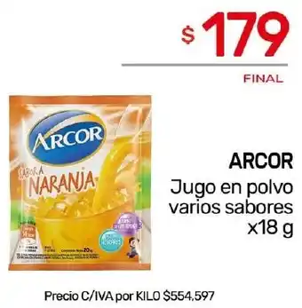 Nini Mayorista ARCOR Jugo en polvo varios sabores x 18g oferta