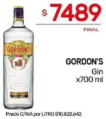 Nini Mayorista GORDON'S Gin x 700ml oferta