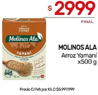 Nini Mayorista MOLINOS ALA Arroz Yamaní x 500g oferta
