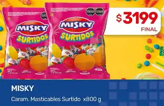 Nini Mayorista MISKY Caram. Masticables Surtido x 800g oferta