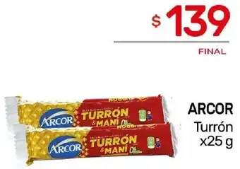 Nini Mayorista ARCOR Turrón x 25g oferta