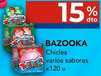 Nini Mayorista BAZOOKA Chicles varios sabores x 120u oferta