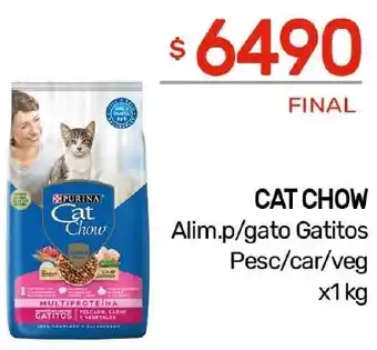 Nini Mayorista CAT CHOW Alim.p/gato Gatitos Pesc/car/veg x 1kg oferta