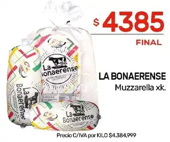 Nini Mayorista LA BONAERENSE Muzzarella x kg oferta