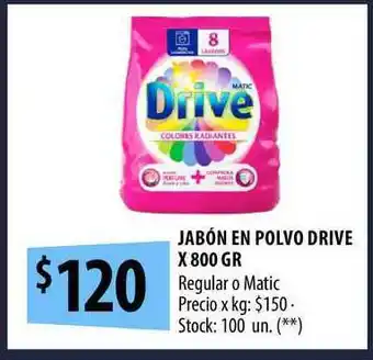 Punto Mayorista Jabón En Polvo Drive x 800gr oferta