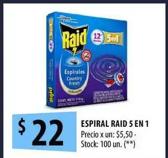Punto Mayorista Espiral Raid 5 En 1 oferta