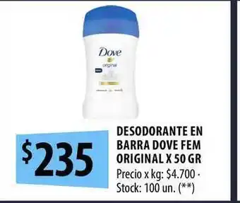 Punto Mayorista Desodorante En Barra Dove Fem Original x 50gr oferta