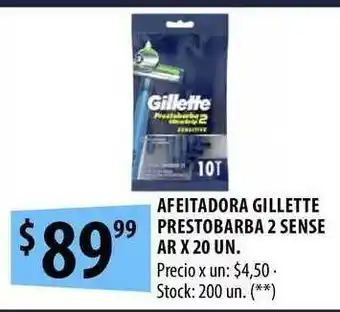 Punto Mayorista Afeitadora Gillette Prestobarba 2 Sense Ar x 20un oferta