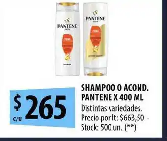 Punto Mayorista Shampoo O Acond. Pantene x 400ml oferta