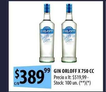Punto Mayorista Gin Orloff x 750cc oferta