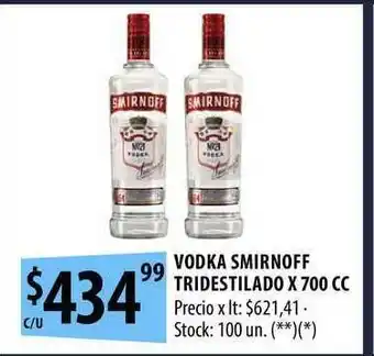 Punto Mayorista Vodka Smirnoff Tridestilado x 700cc oferta
