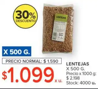 Carrefour LENTEJAS X 500G oferta