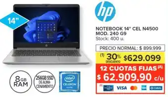 Carrefour HP NOTEBOOK 14" CEL N4500 MOD. 240 G9 oferta