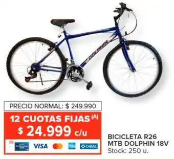Carrefour BICICLETA R26 MTB DOLPHIN 18V oferta