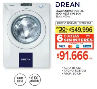 Carrefour DREAN LAVARROPAS FRONTAL MOD. NEXT 6.06 ECO oferta