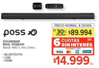 Carrefour SOUNDBAR MOD. PSSB310 oferta