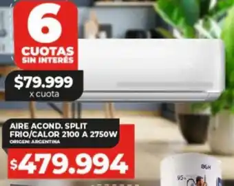 Supermayorista Vital AIRE ACOND. SPLIT FRIO/CALOR 2100 A 2750W oferta