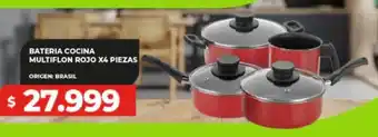 Supermayorista Vital BATERIA COCINA MULTIFLON ROJO X4 PIEZAS oferta