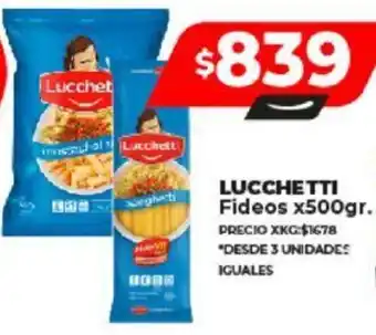 Supermayorista Vital LUCCHETTI Fideos x 500gr oferta