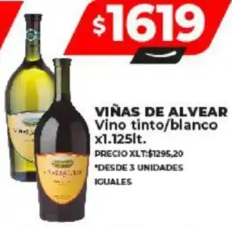 Supermayorista Vital VIÑAS DE ALVEAR Vino tinto/blanco x 1.125lt oferta