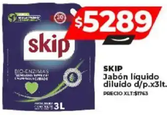 Supermayorista Vital SKIP Jabón líquido diluido d/p. x 3lt oferta