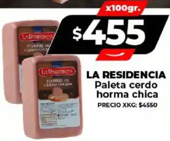 Supermayorista Vital LA RESIDENCIA Paleta cerdo horma chica 100gr oferta