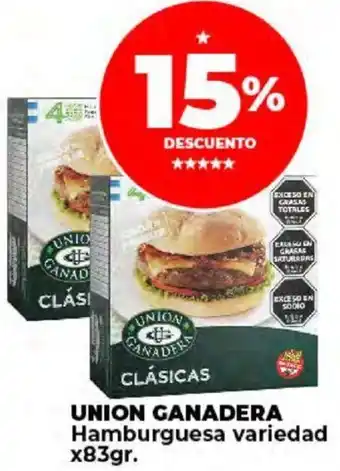 Supermayorista Vital UNION GANADERA Hamburguesa variedad x 83gr oferta