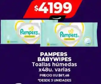 Supermayorista Vital PAMPERS BABYWIPES Toallas húmedas x 48u oferta