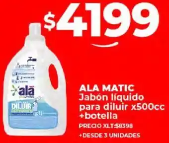 Supermayorista Vital ALA MATIC Jabón líquido para diluir x 500cc +botella oferta