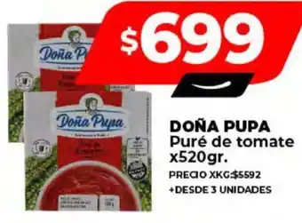 Supermayorista Vital DOÑA PUPA Puré de tomate x 520gr oferta