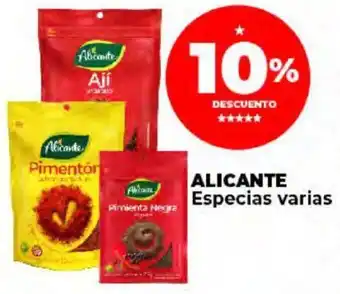Supermayorista Vital ALICANTE Especias varias oferta