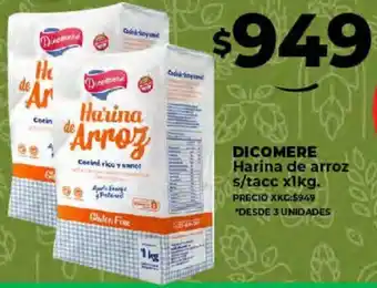 Supermayorista Vital DICOMERE Harina de arroz s/tacc x 1kg oferta