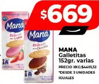 Supermayorista Vital MANA Galletitas 152gr oferta