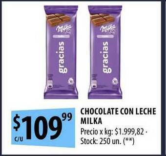 Punto Mayorista Chocolate Con Leche Milka oferta