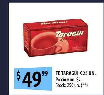 Punto Mayorista Te Taragüi x 25un oferta