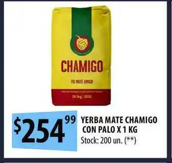 Punto Mayorista Yerba Mate Chamigo Con Palo x 1kg oferta