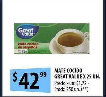 Punto Mayorista Mate Cocido Great Value x 25un oferta
