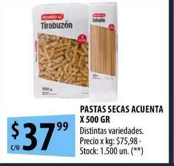 Punto Mayorista Pasta Secas Acuenta x 500gr oferta