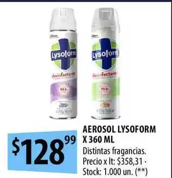 Punto Mayorista Aerosol Lysoform X 360 Ml oferta