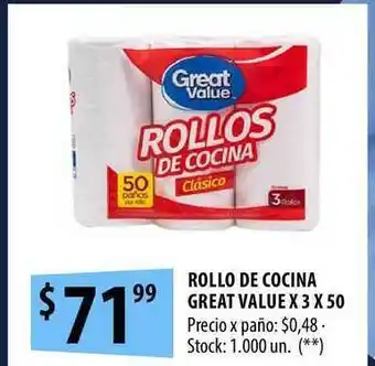 Punto Mayorista Rollo De Cocina Great Value oferta