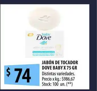 Punto Mayorista Jabón De Tocador Dove Baby x 75g oferta