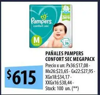 Punto Mayorista Pañales Pampers Confort Sec Megapack oferta