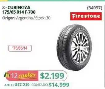 Cubiertas 175-65 R14 F-700 Firestone